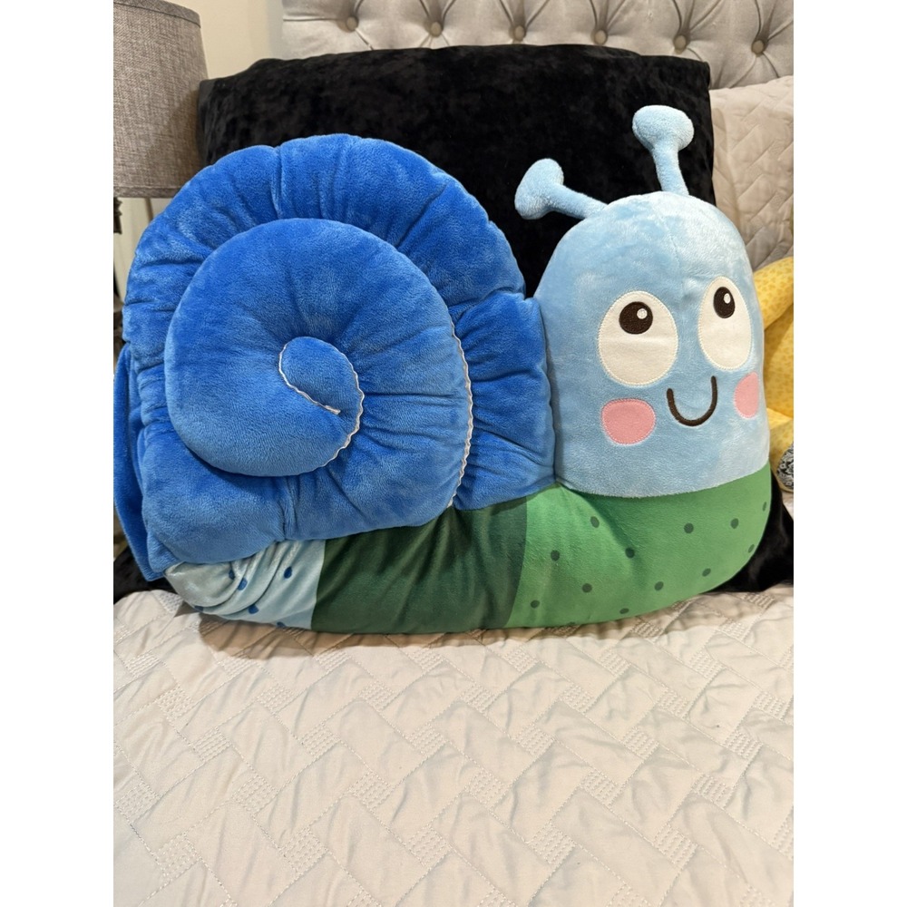 Ikea Pillow Brummig Cushion Snail Plush Toy Roll-up Tail Kids Room Decor Rainbow